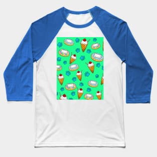 Cute cats and delicious desserts Baseball T-Shirt